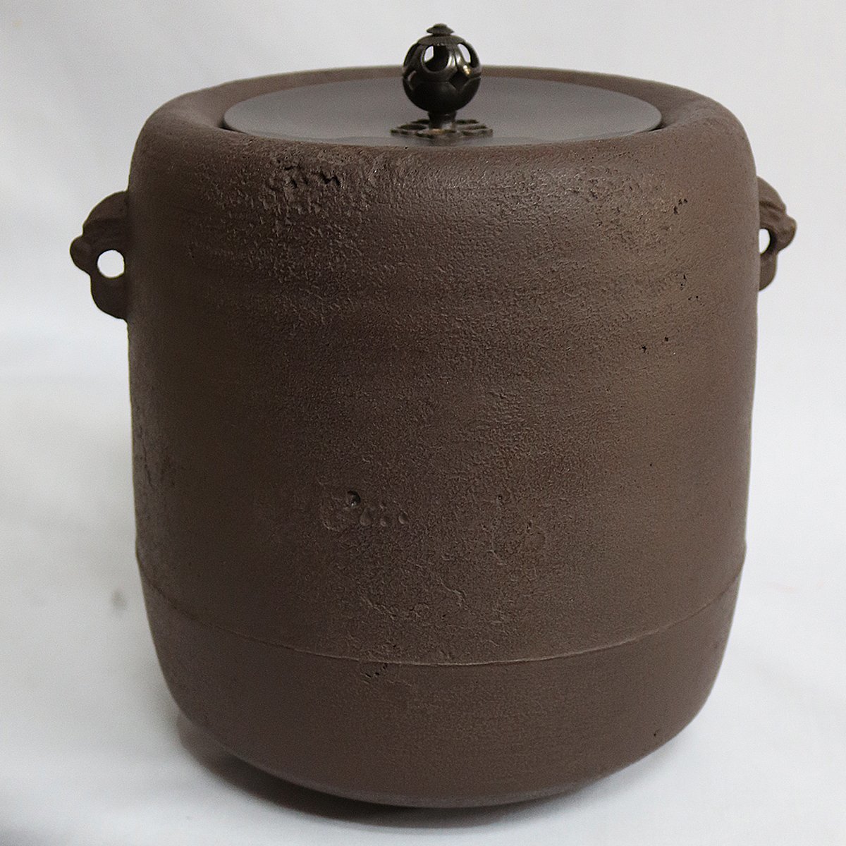 茶道具】釜師 初代畠春斎 矢筈釜 工芸品 鉄製 【公式通販】