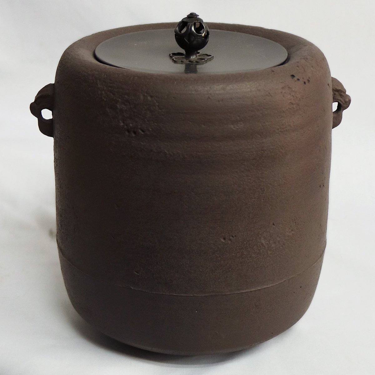 茶道具】釜師 初代畠春斎 矢筈釜 工芸品 鉄製 【公式通販】