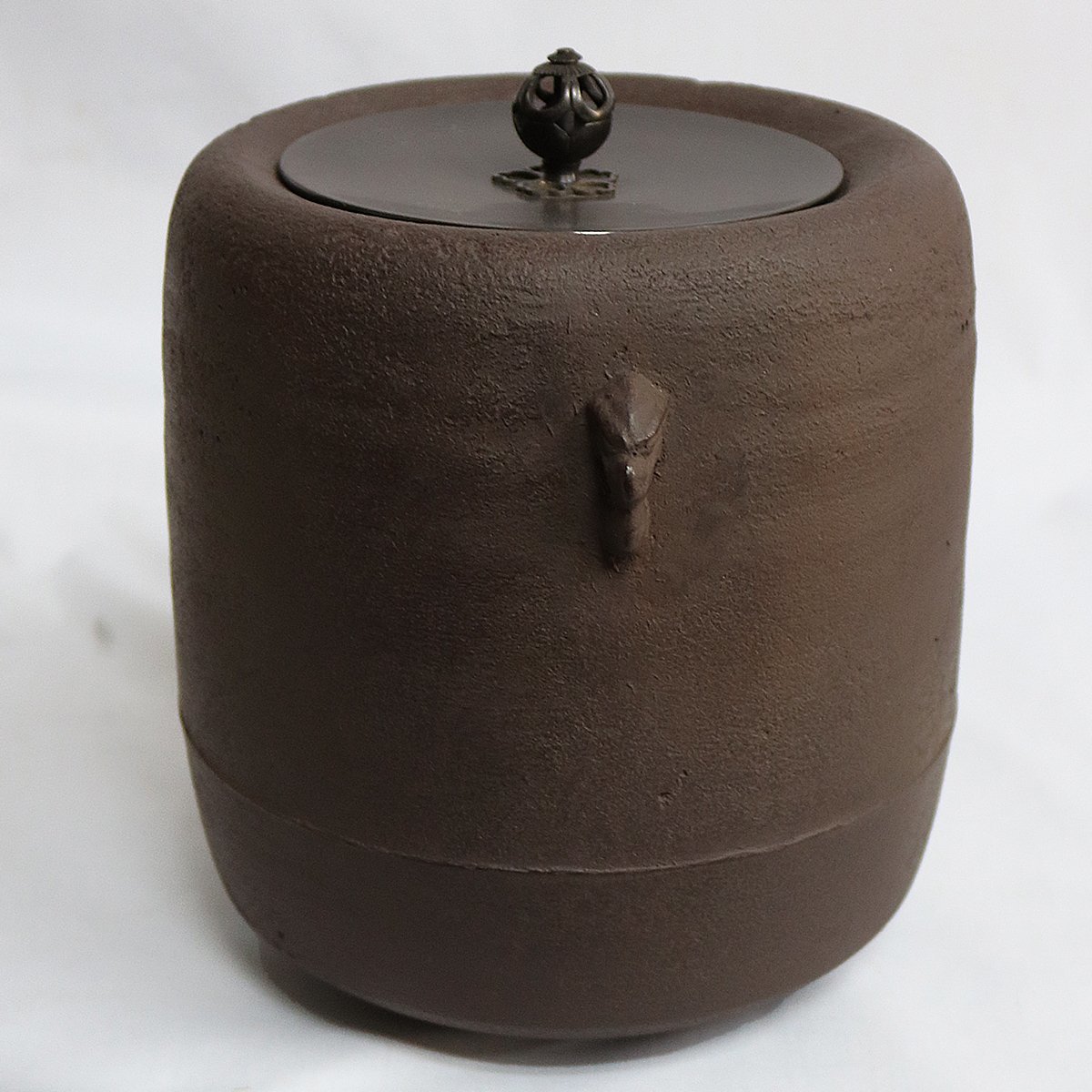 茶道具】釜師 初代畠春斎 矢筈釜 工芸品 鉄製 【公式通販】