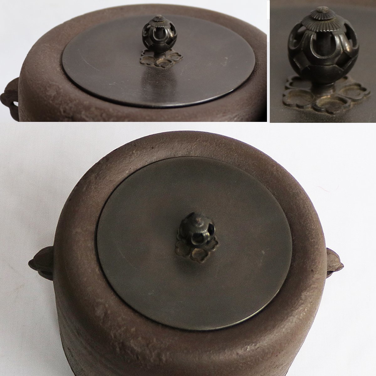 茶道具】釜師 初代畠春斎 矢筈釜 工芸品 鉄製 【公式通販】