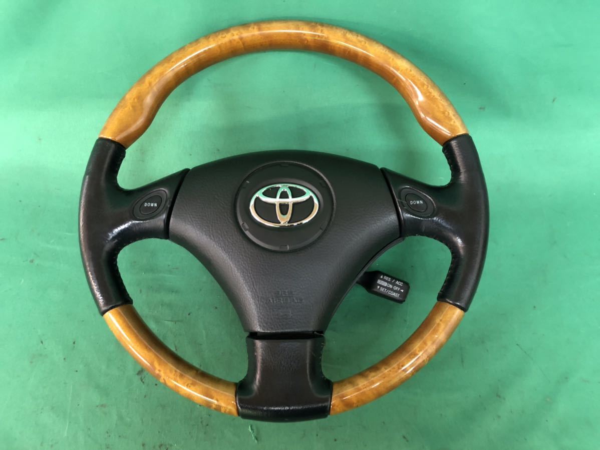 本物保証，お得 MZ136 トヨタ アリスト JZS160 JZS161 平成14年7月 ステアリング ホイール ハンドル ウッドコンビ 本体 ホーンパッド(ステアリング、ハンドル本体)｜売買されたオークション情報、yahooの商品情報 トヨタ用