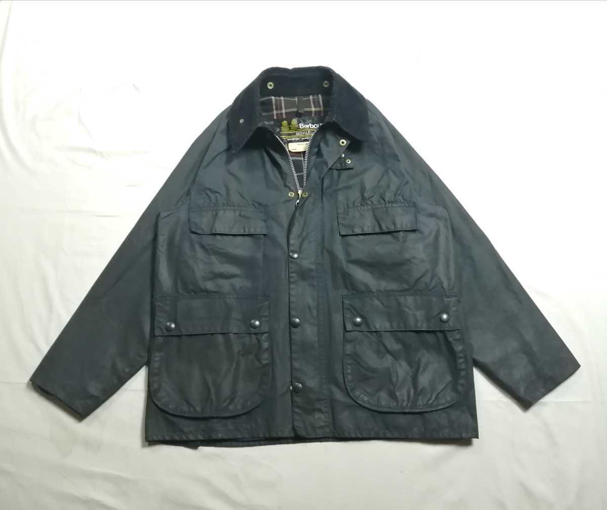 美品◎80s Barbour bedale　c40 バブアー　ビデイル　ネイビー　1986年　2クラウン　2クレスト