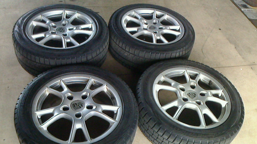 ポルシェ純正 ホイール スタッドレスタイヤセット 17インチ 良品 4本