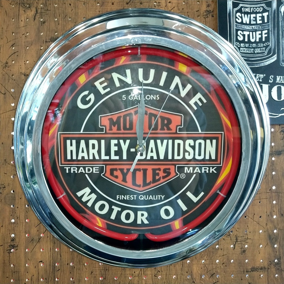 Harley-Davidson ハーレーダビッドソンネオン掛時計