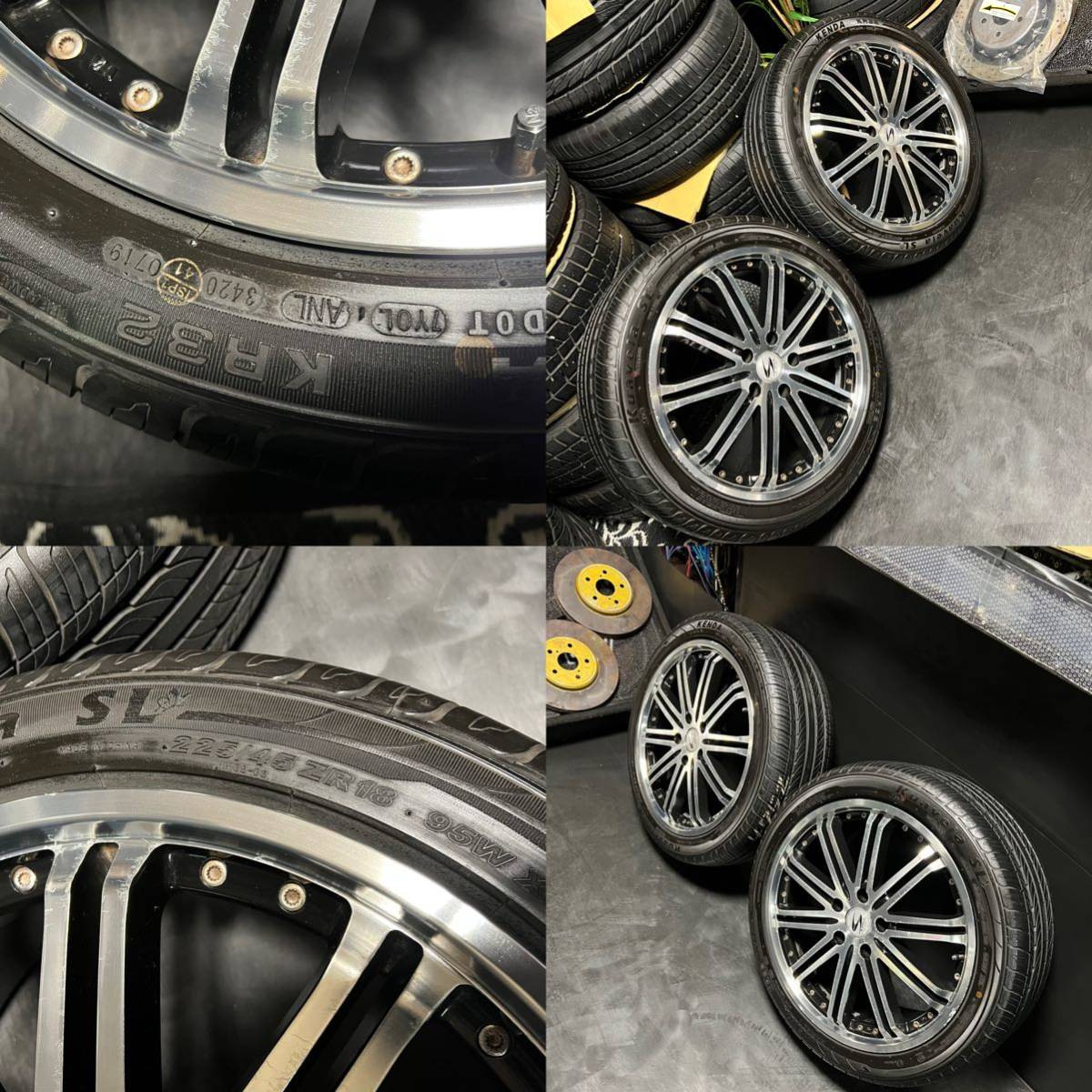 新作，お買い得 BADX バドックス S-HOLD ELEAOOR 18インチ 7.5J＋42 PCD114.3 5穴 ハブ径73ミリ 2020年製 Kuavela SL 225/45ZR18 プリウスα ヴォクシー等