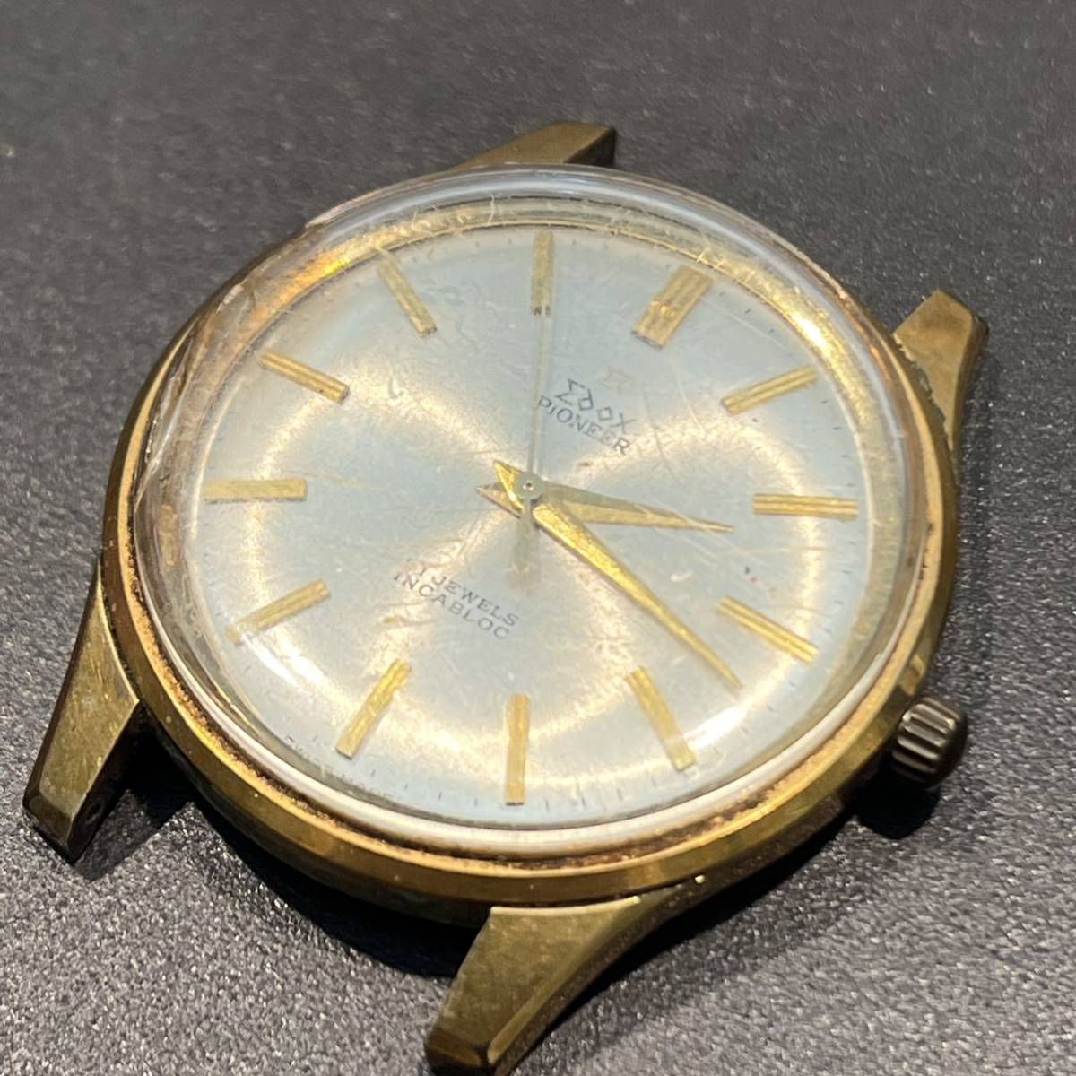 Edox Pioneer エドックス パイオニア 21石INCABLOC 手巻き 腕時計 