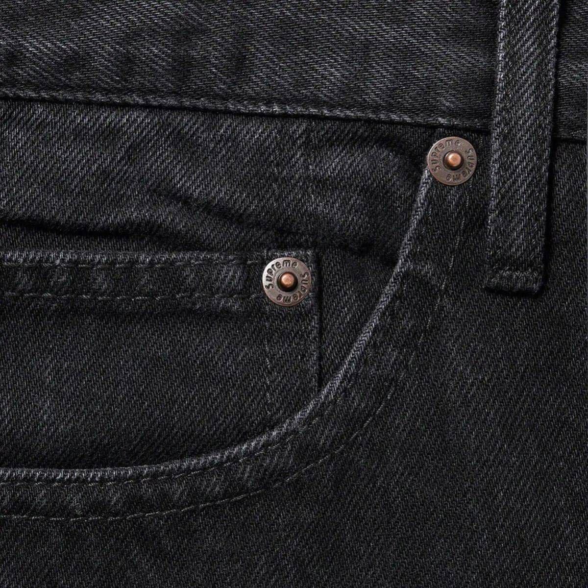 Supreme 22 fw Stone Washed Black Slim Jean Washed Black 30 スリム 