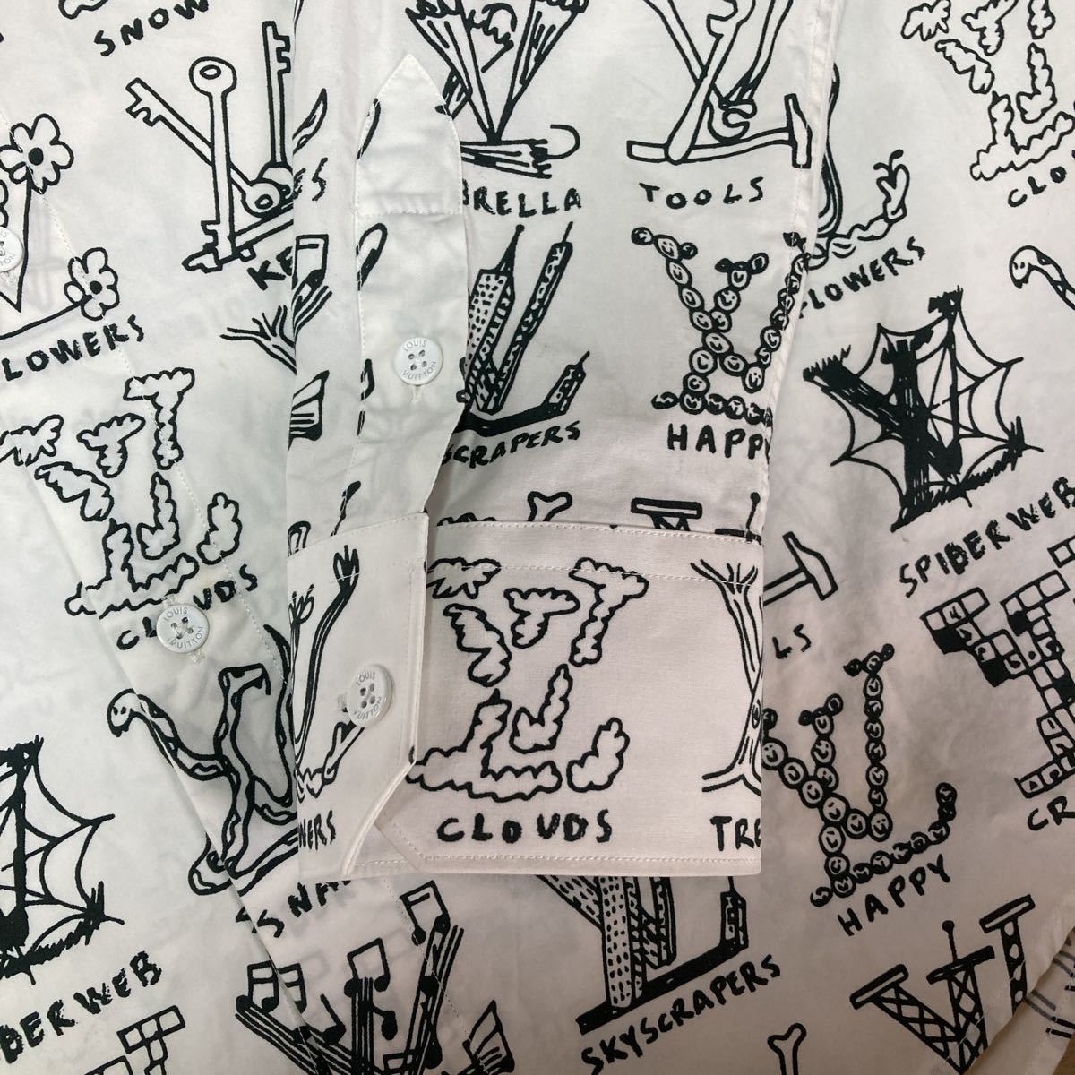 ルイ・ヴィトン　ＬＶロゴ総柄シャツ　サイズXL VUITTON LOUIS ルイヴィトン LV 2020AW HOY33W