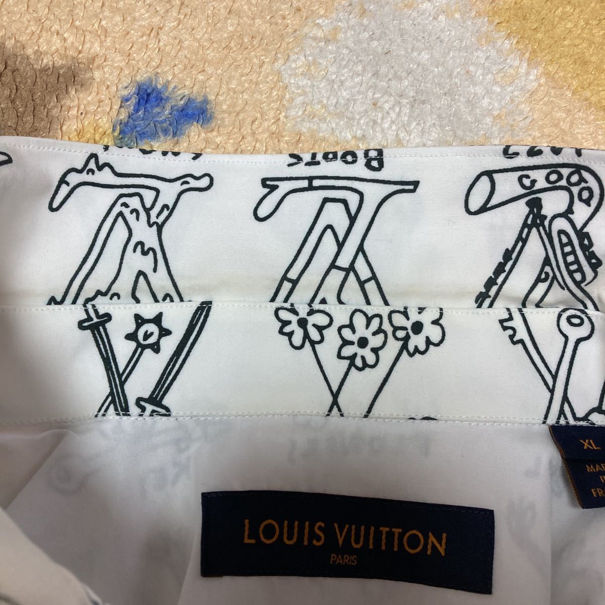 ルイ・ヴィトン　ＬＶロゴ総柄シャツ　サイズXL VUITTON LOUIS ルイヴィトン LV 2020AW HOY33W