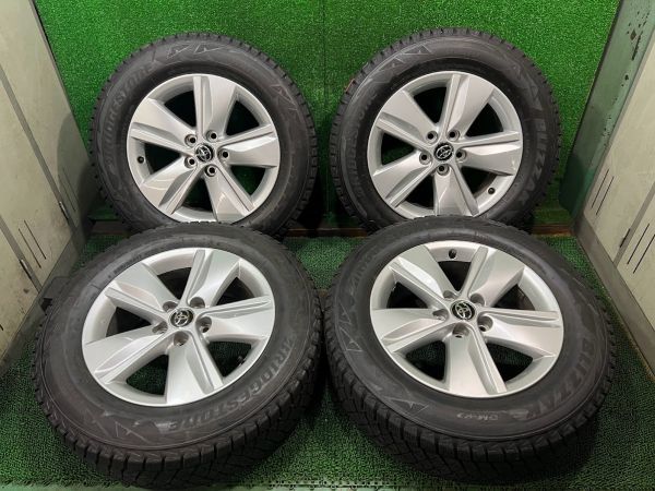 60ハリアー　ブリヂストン　ブリザックDM-V2　225/65R17　純正アルミホイール付きセット　4本　5H/7J　ET39　114.3　スタッドレスタイヤ 225&frasl;65R17 ブリザック DM-V2 ブリヂストンブリザックDM-V2 CX-5 ブリザックDM-V2
