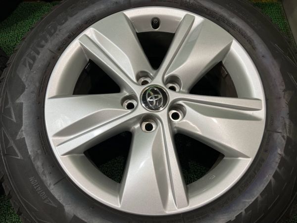 60ハリアー　ブリヂストン　ブリザックDM-V2　225/65R17　純正アルミホイール付きセット　4本　5H/7J　ET39　114.3　スタッドレスタイヤ 225&frasl;65R17 ブリザック DM-V2 ブリヂストンブリザックDM-V2 CX-5 ブリザックDM-V2