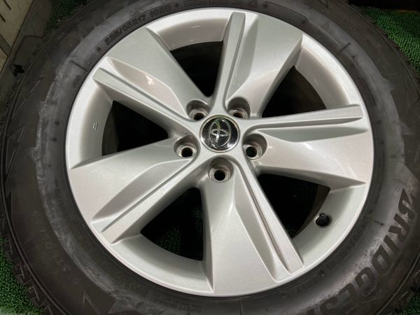 60ハリアー　ブリヂストン　ブリザックDM-V2　225/65R17　純正アルミホイール付きセット　4本　5H/7J　ET39　114.3　スタッドレスタイヤ 225&frasl;65R17 ブリザック DM-V2 ブリヂストンブリザックDM-V2 CX-5 ブリザックDM-V2
