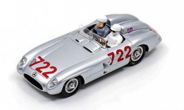 新品 希少！1/43メルセデス純正 スパーク メルセデスAMG S65 シルバー Spark1/43Mercedes-Benz 300 SLR Mille Miglia'55 #722 Winner S.Moss