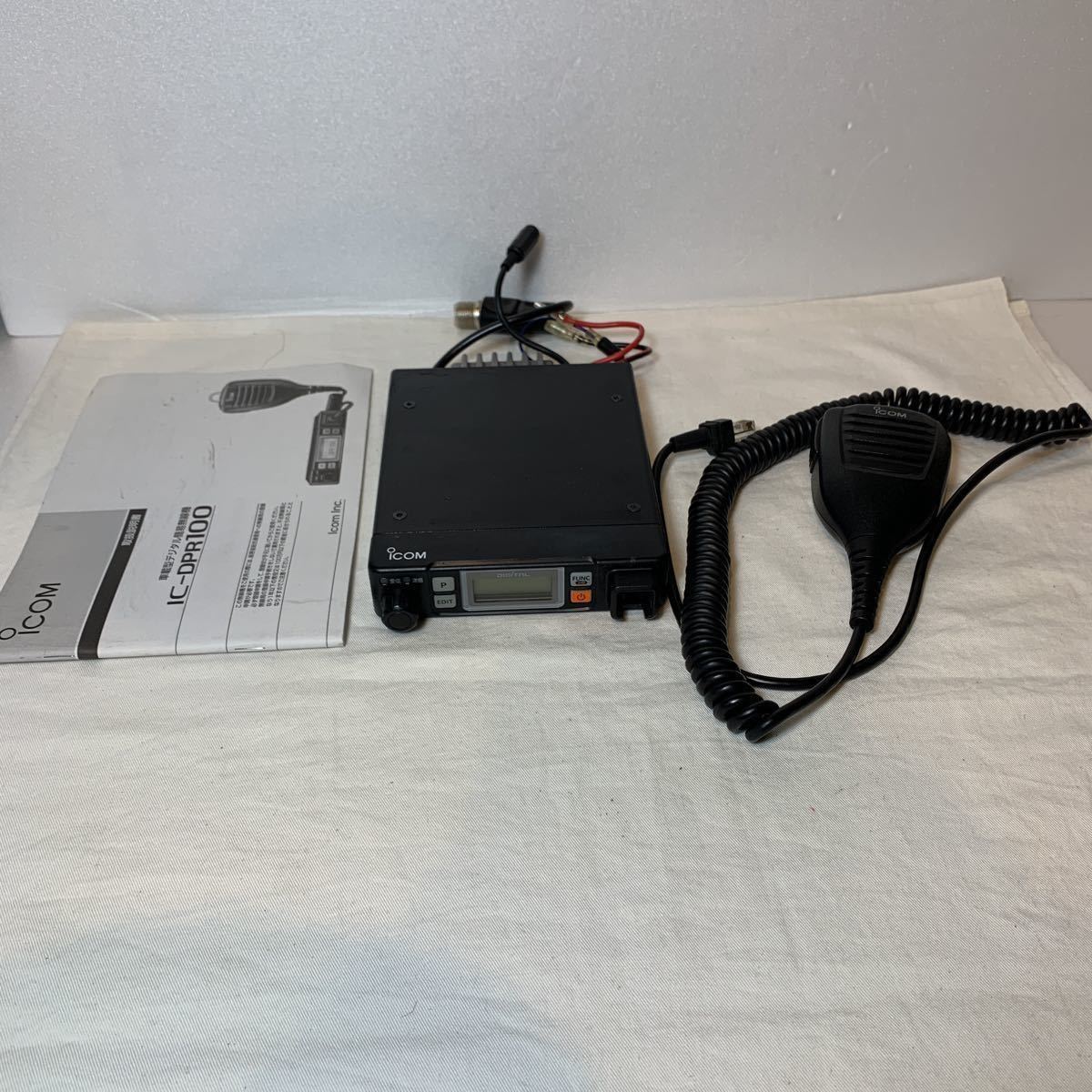 ICOM 無線機　マイク　DPR100等に　 HM204 3点 動作品 アイコム ICOM デジタル簡易無線機 IC-DPR100 マイクHM-204