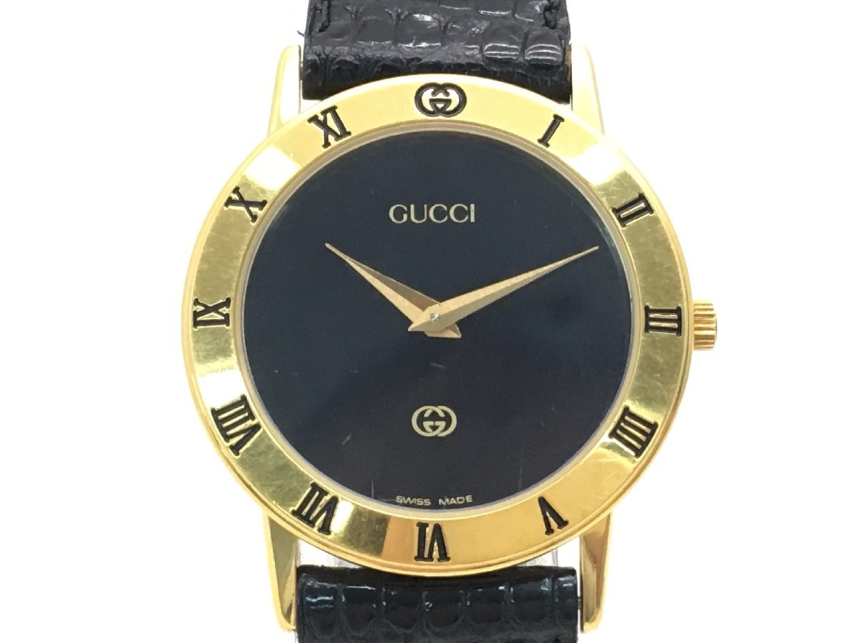 GUCCI グッチ - シェリー 電池新品 メンズ腕時計の GUCCI 3000J 