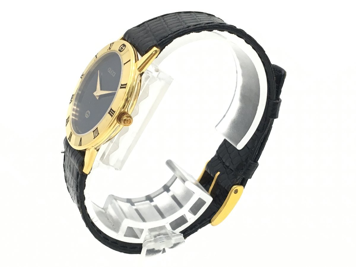 GUCCI グッチ - シェリー 電池新品 メンズ腕時計の GUCCI 3000J 
