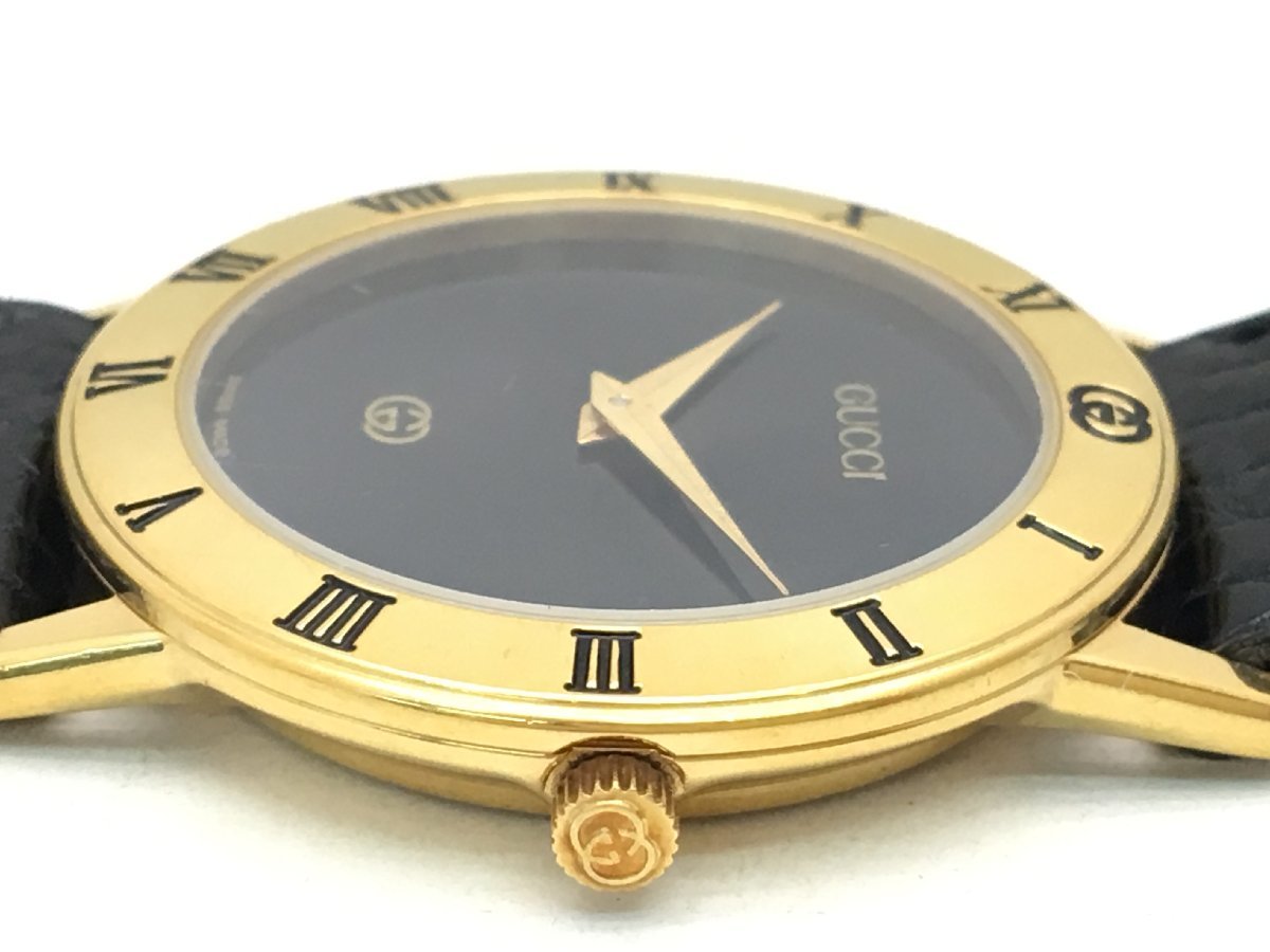 GUCCI グッチ - シェリー 電池新品 メンズ腕時計の GUCCI 3000J 