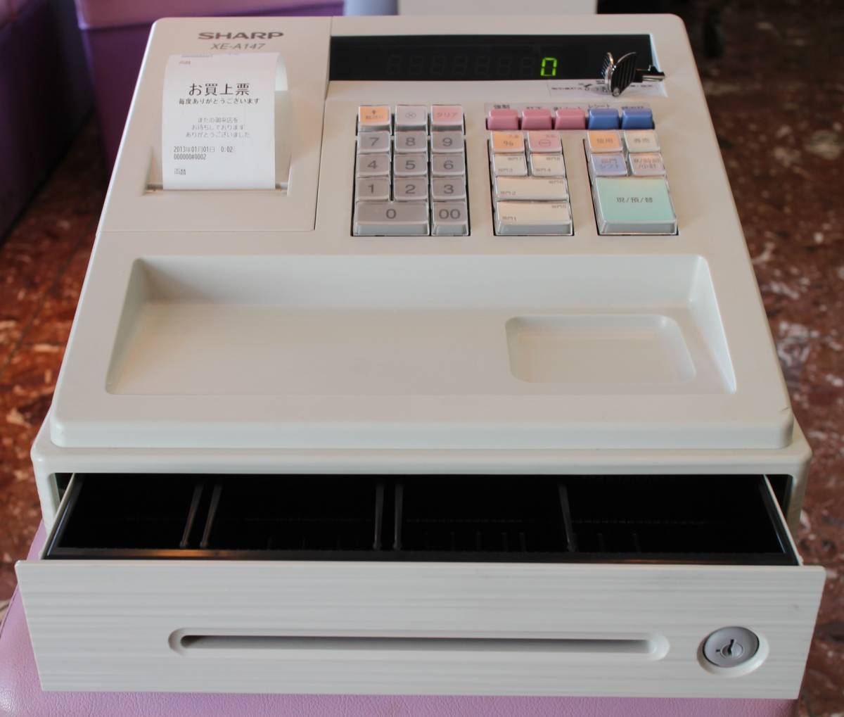 SHARP XE-A147 電子レジスタ 取扱説明書付き シャープ SHARP 電子レジスタ XE-A147 取扱説明書 鍵付き わけあり