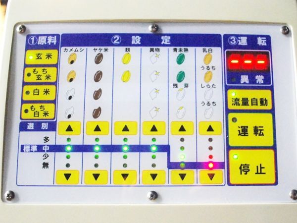 新潟 サタケ 色彩 選別機 ピカ選 FGS-2000 三相200V 50Hz 倉庫保管 色 