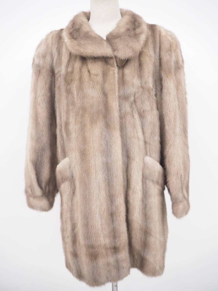 ■ブルーアイリスミンク■ロングコート■着丈84㎝■