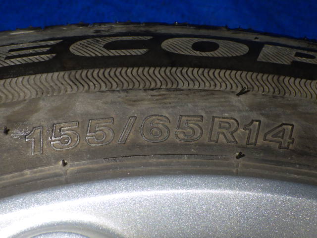 82 アルト ラパン HE33S 令和2年 純正 R06A タイヤ アルミホイール 155/65R14 ①