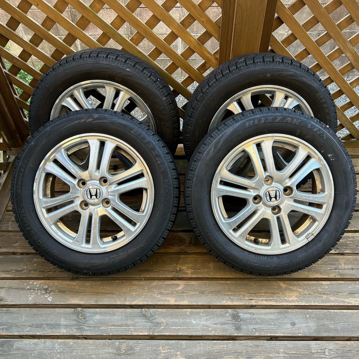 ホンダN-BOX純正ホイール ブリジストン VRXスタッドレスタイヤ 4本セット155/65R14