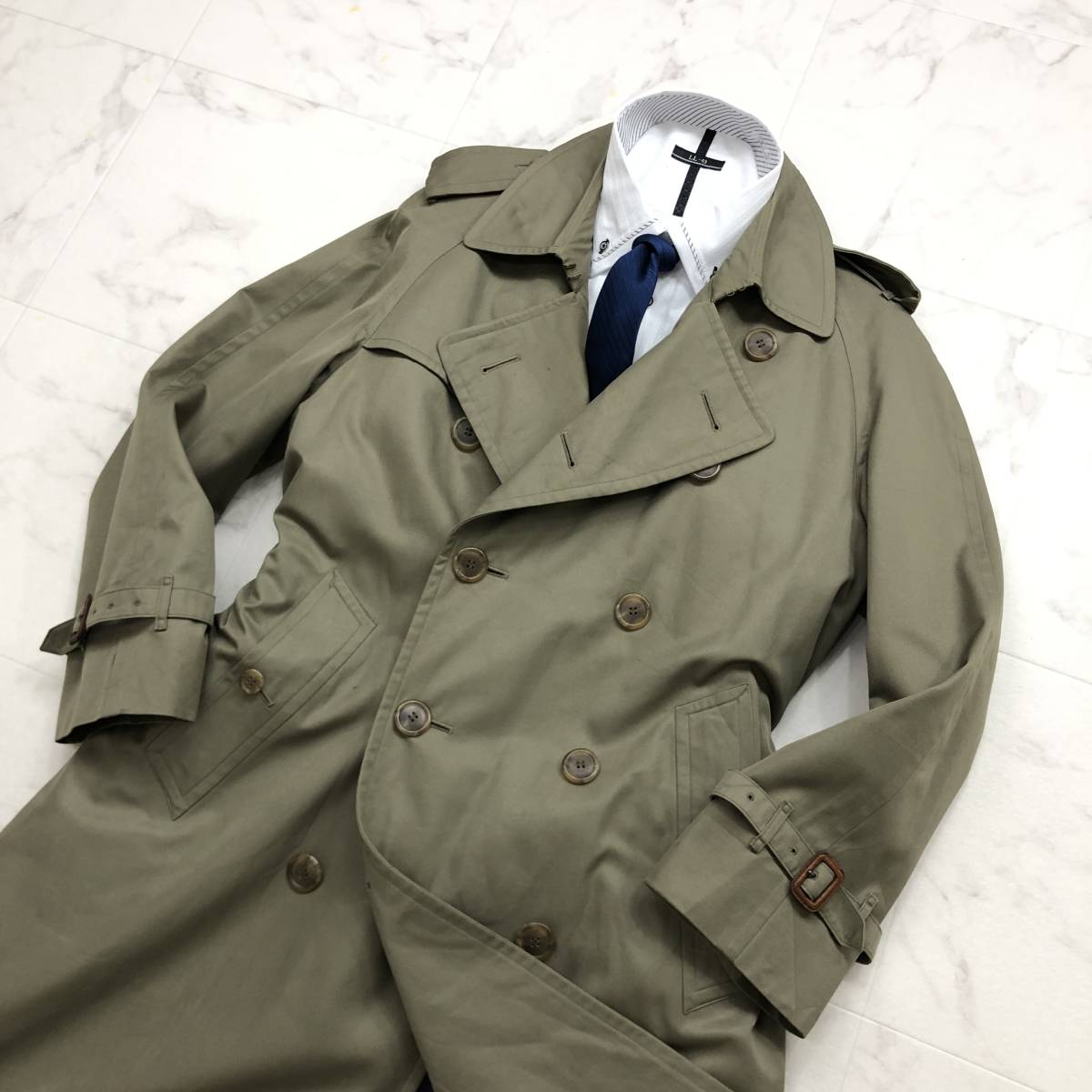 定番ノバチェック☆バーバリー【BURBERRYS】トレンチコート メンズ L