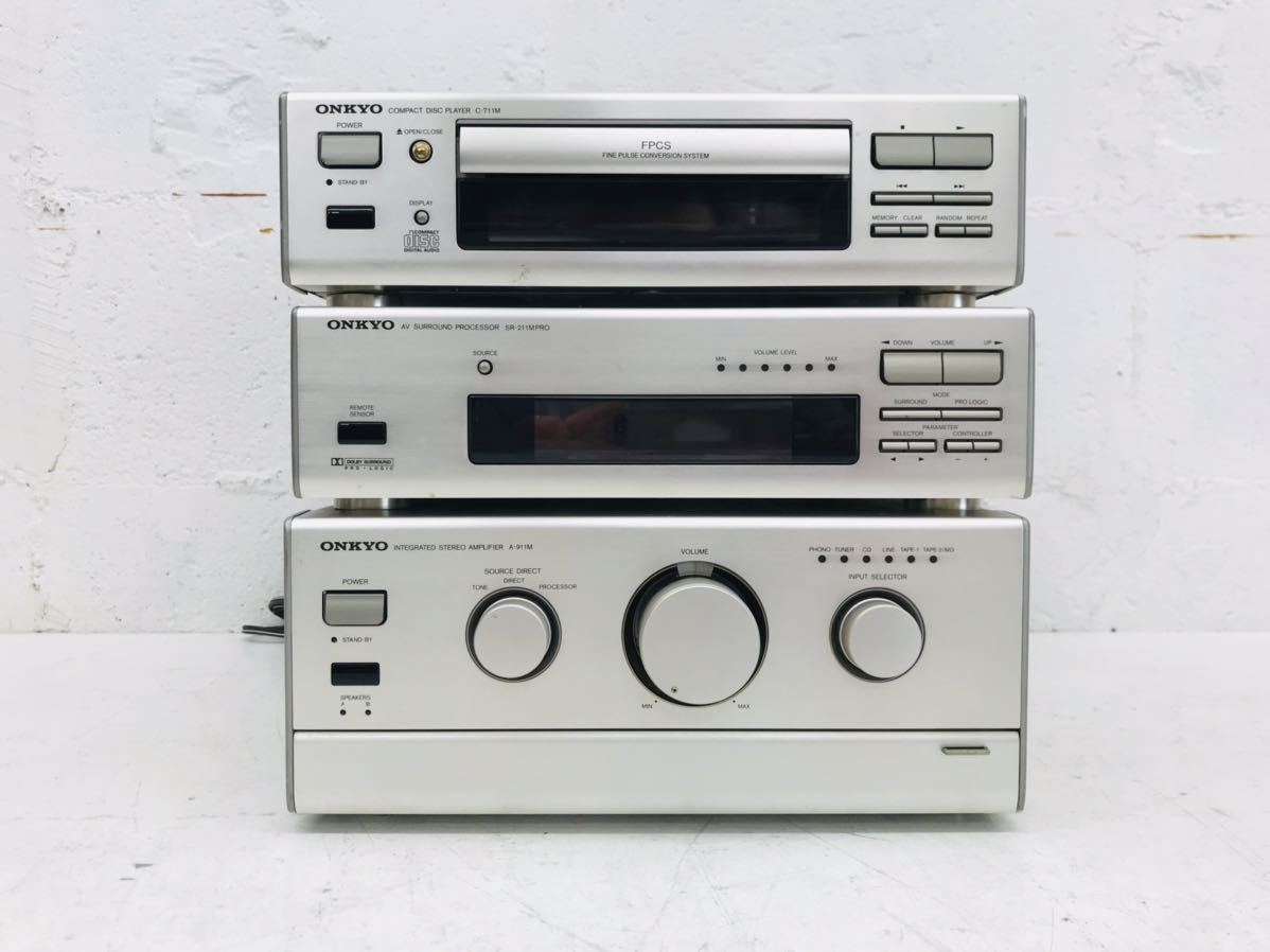 k1226-22☆ONKYO A-911M C-711M SR-211MPRO / オンキョー プリメイン