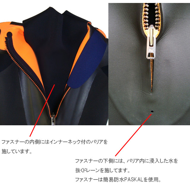 LTD】CLASSIC 5x3mm 裏起毛ジップセミドライ 既成メンズLXサイズ
