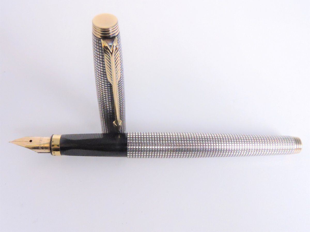 正規品 パーカー PARKER スターリングシルバー 銀製 万年筆 ペン先14K