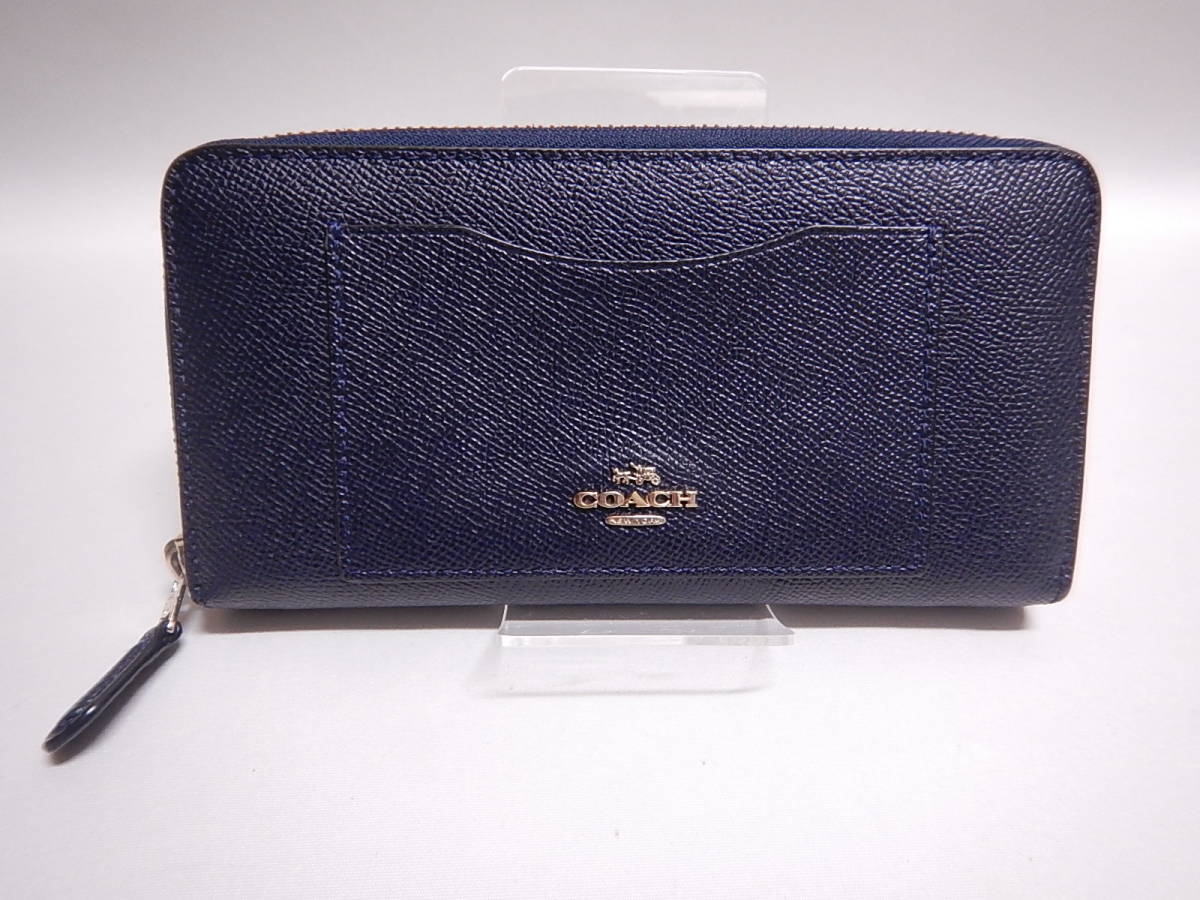 COACH コーチ 長財布 ラウンドファスナー シグネチャー デニム 財布 