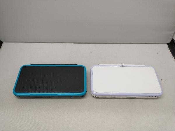 【ジャンク】 NEW ニンテンドー2DS LL ブラック×ターコイズ/ホワイト×ラベンダー 2台セット