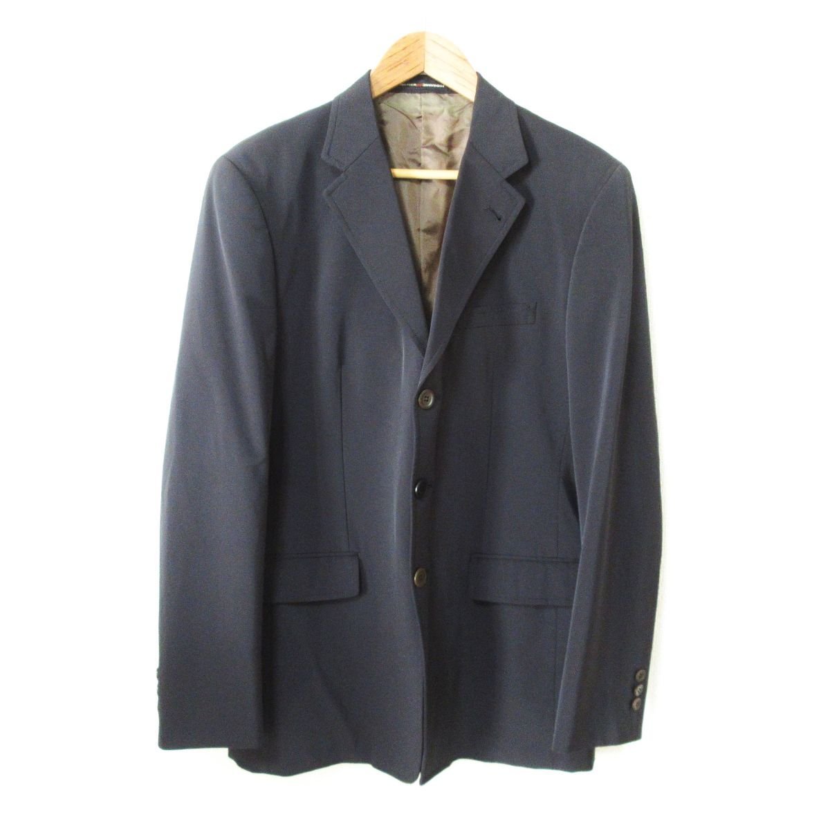 美品 GAULTIER HOMME objet ゴルチェオムオブジェ ストレッチ シングル 3B テーラードジャケット 48 黒 ブラック