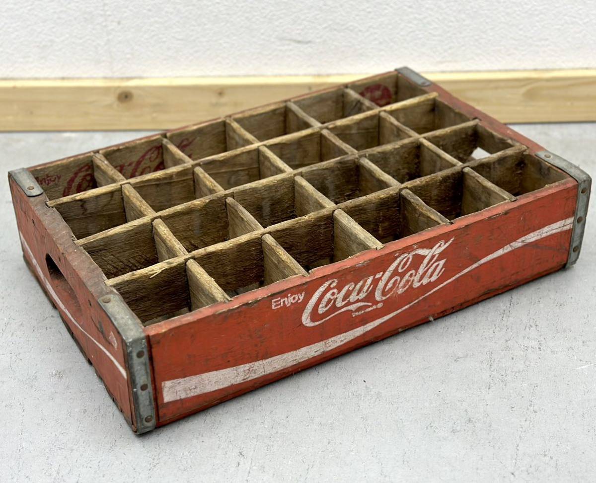 コカ・コーラ Coca-Cola コカコーラ 木箱 24本用 約30.5×47×10.5cm