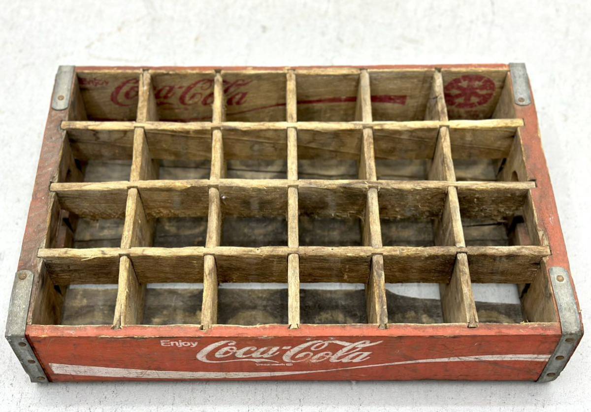 コカ・コーラ Coca-Cola コカコーラ 木箱 24本用 約30.5×47×10.5cm