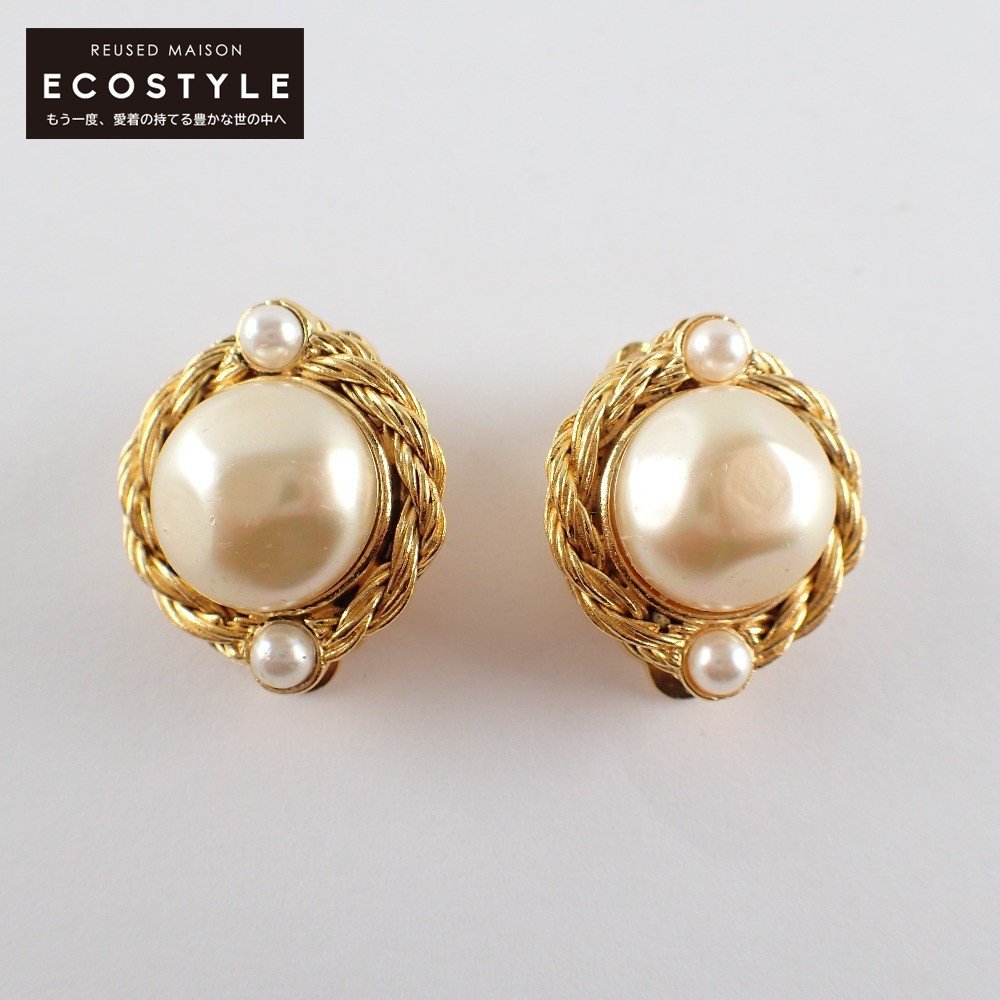 CHANEL シャネル 2071刻印 パール イヤリング ゴールド/パール レディース