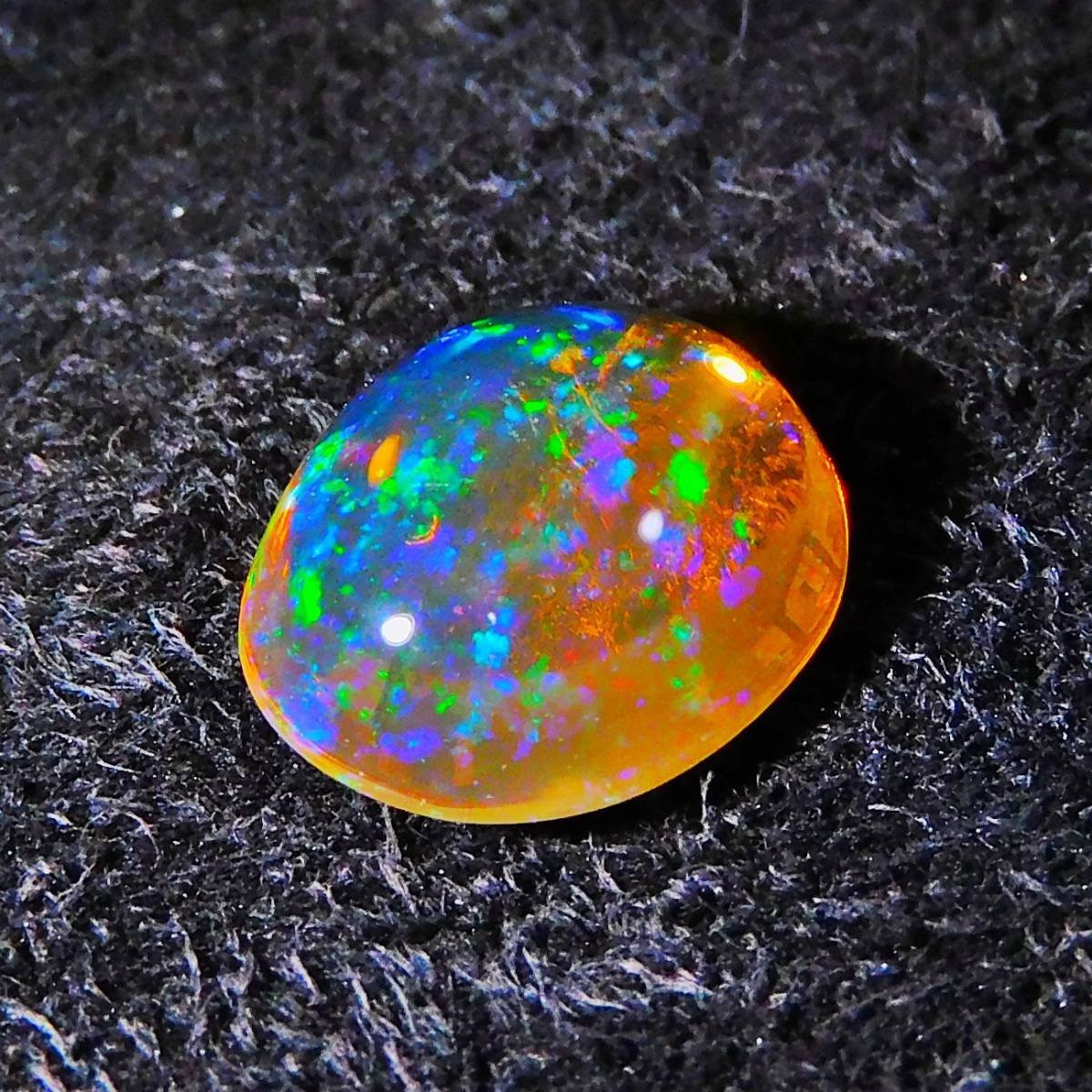 注目！◇天然ブラックオパール 遊色最高 最高級 0.43ct オーストラリア 