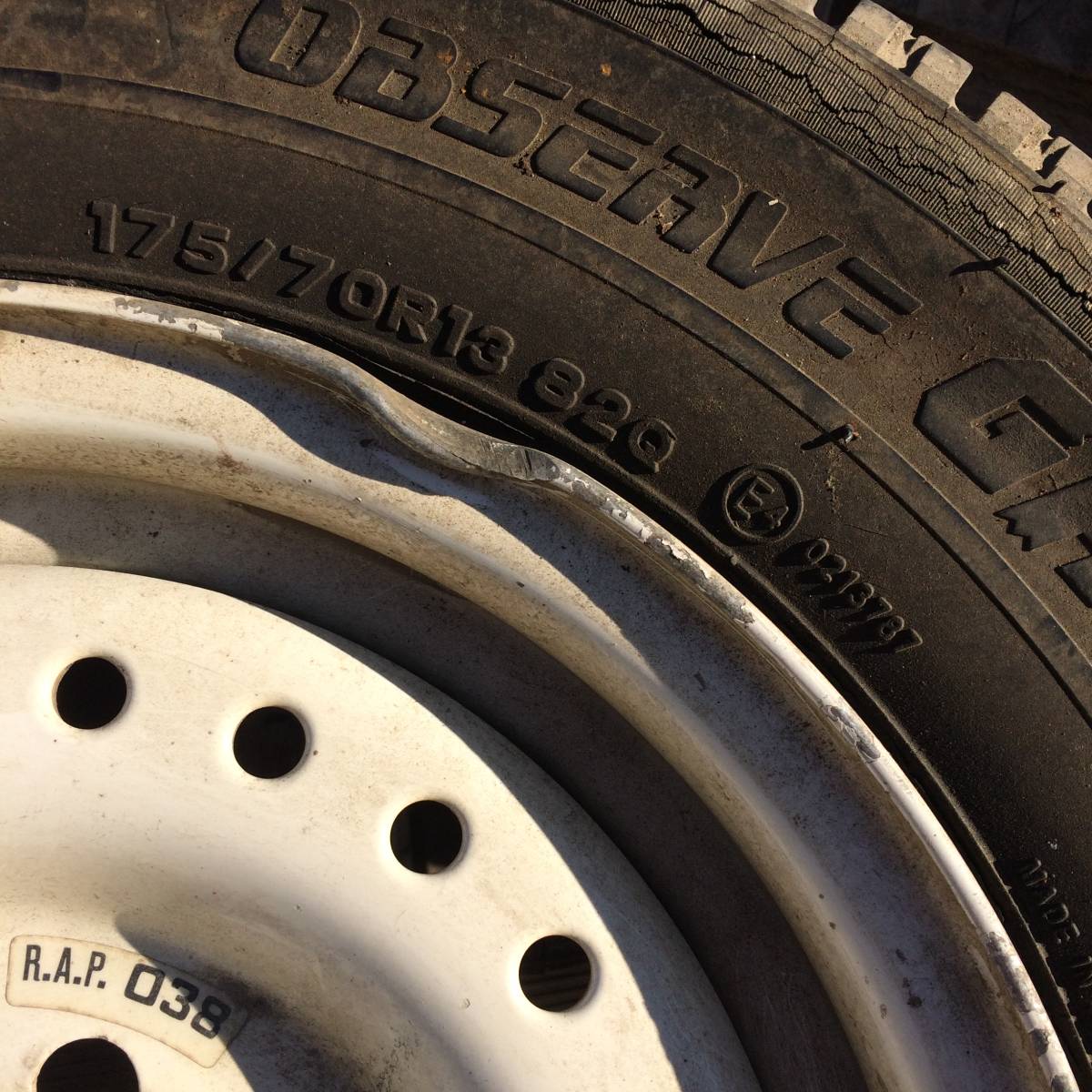 RAP038 ラップ ブリヂストン ホイール 13インチ 5.5J オフセット＋20 4 