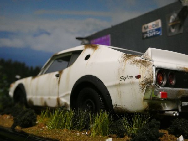 国産名車 1/24 スカイライン GT-R カスタム ガレージ ジオラマ 旧車