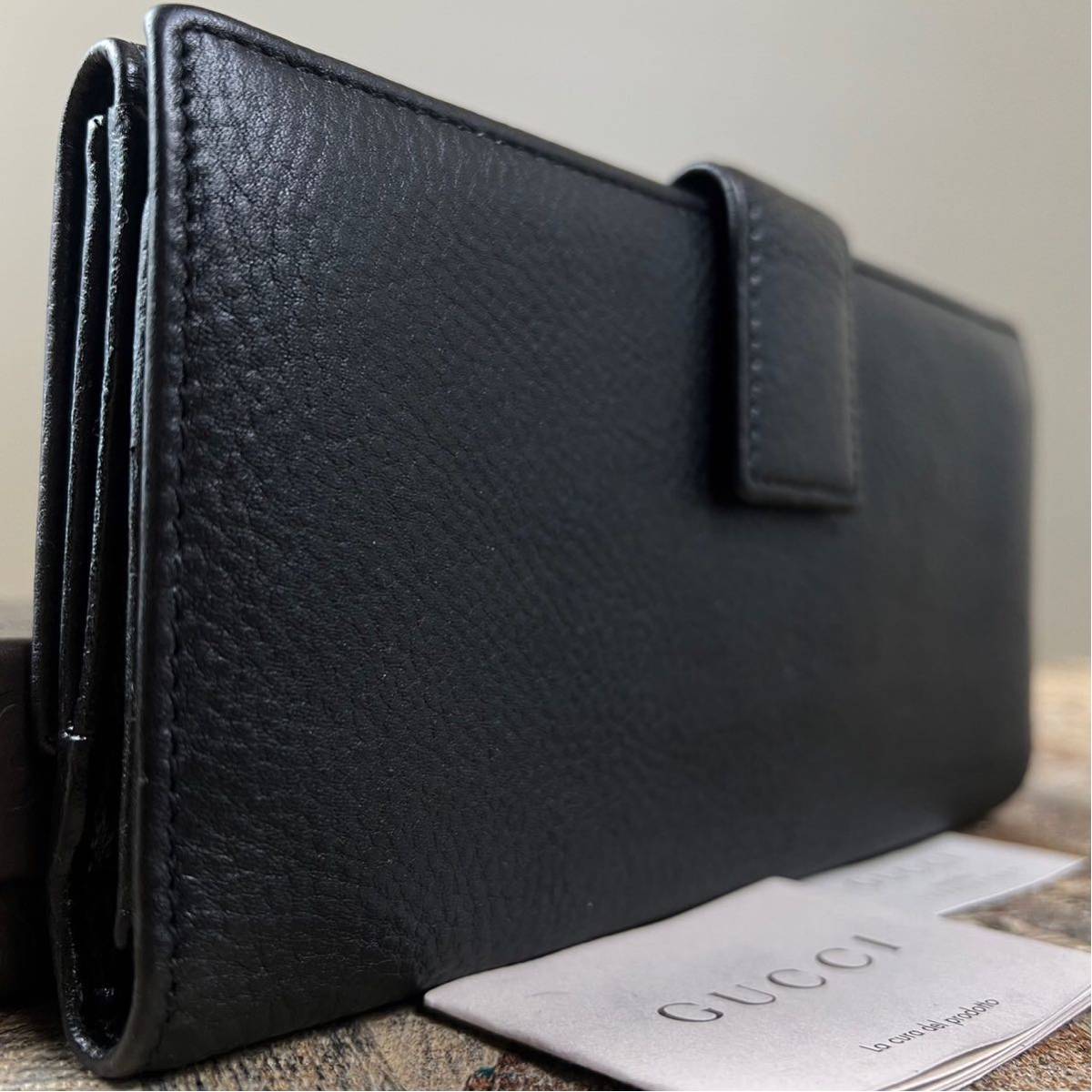 □1円□グッチ□美品□GUCCI□長財布□GG□シマレザー□男女 ソーホー