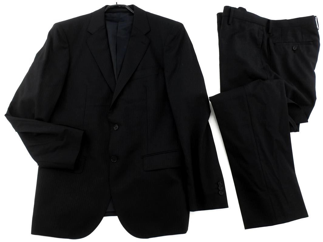 JUNMEN ジュンメン Phiten ファイテン コンフォートフィット セットアップ ジャケット パンツ スーツ sizeL/黒 ■■ ☆ daa4 メンズ