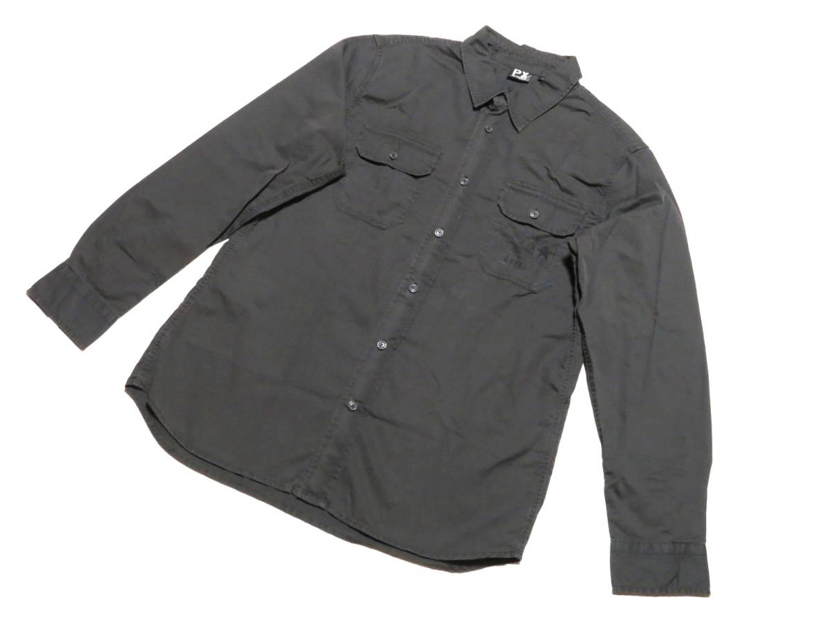AVIREX　アヴィレックス　メンズシャツ　グレイ　XLサイズ 　　(出品番号027)