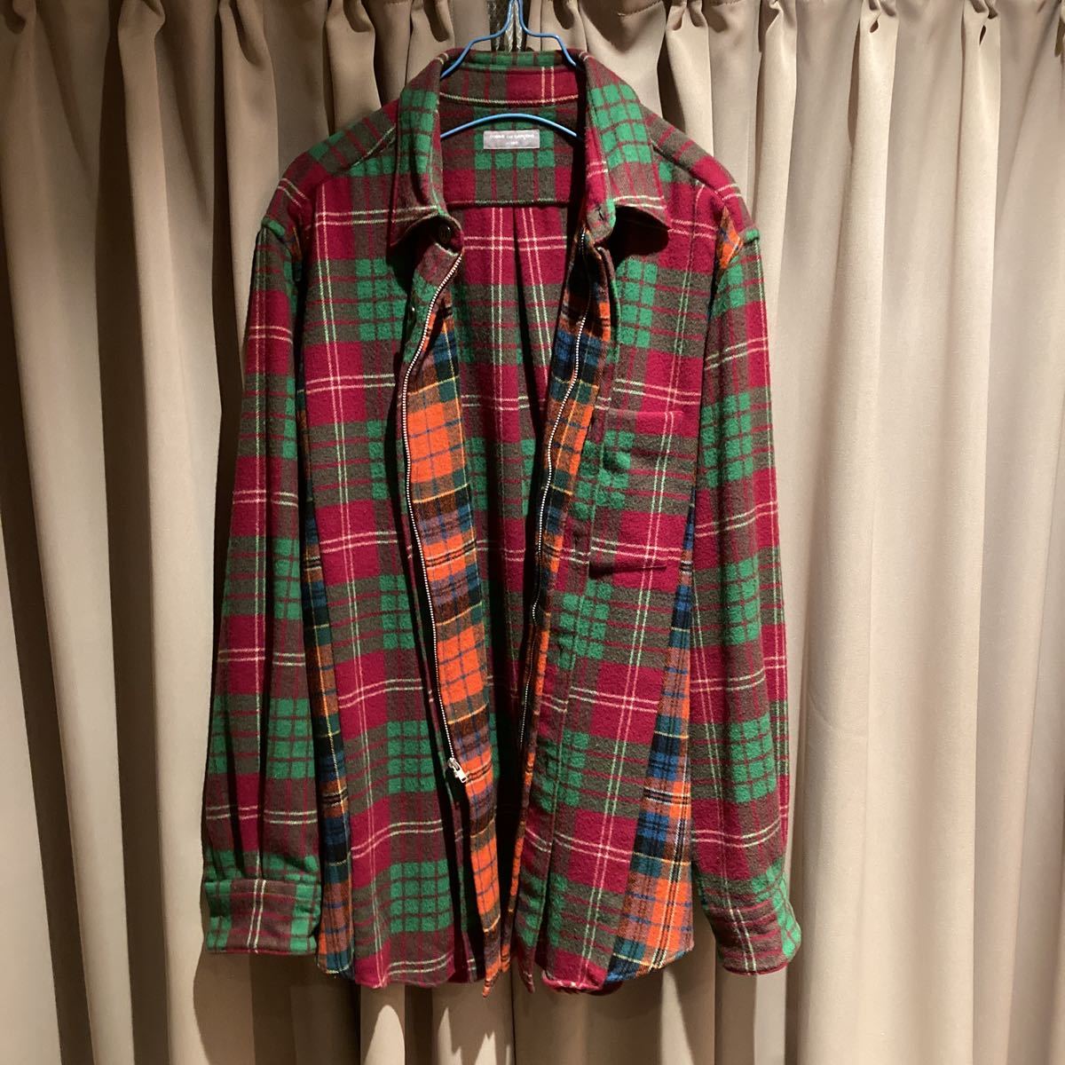 COMME コムデギャルソンオム田中期名作リバーシブルチェックネルシャツ