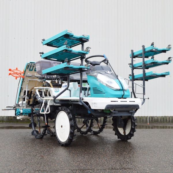 新潟】クボタ 6条植え 田植機 NSU65 11馬力 パワステ 4WD 施肥 整地 