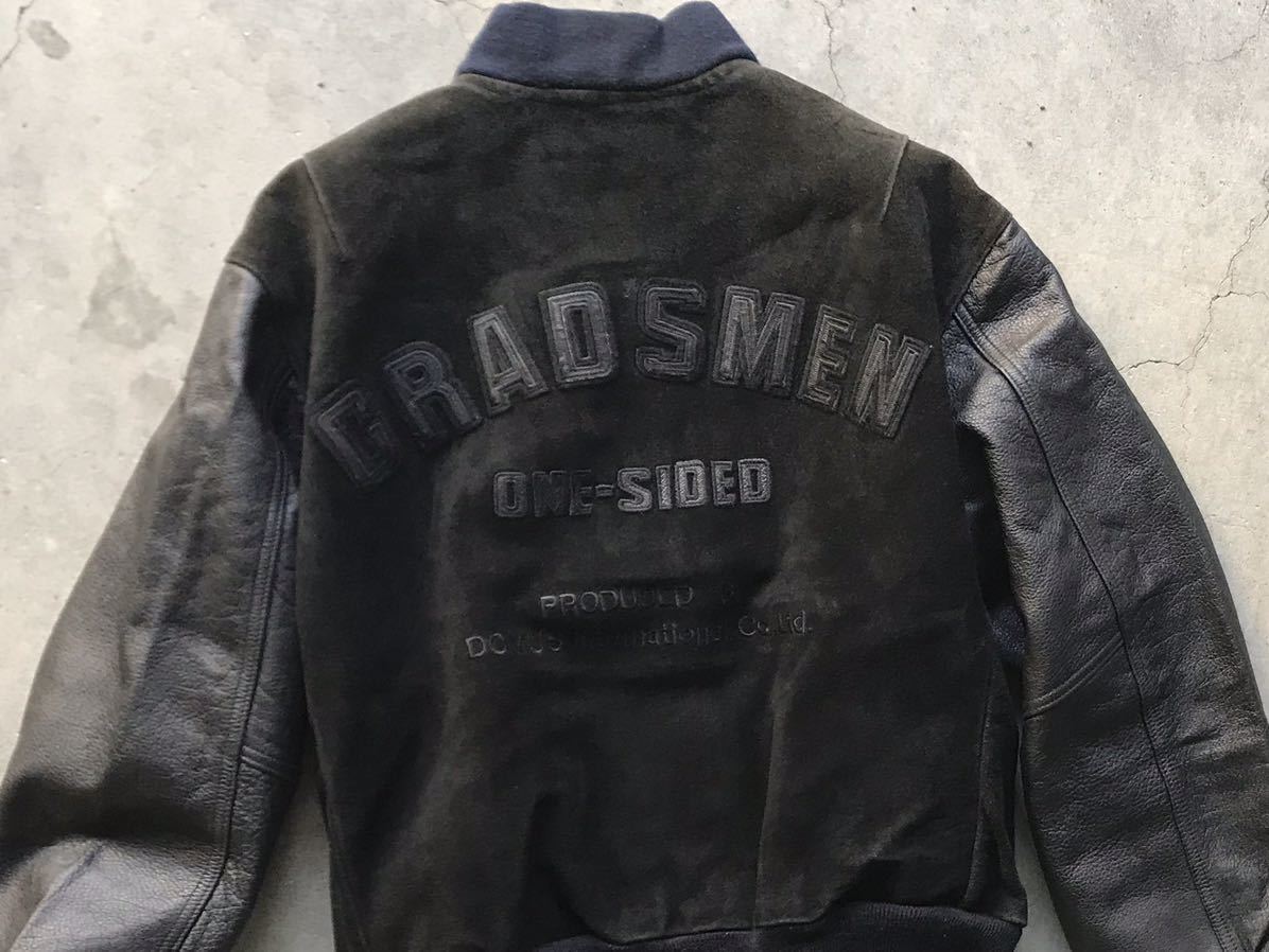 当時物 GRAD'S MEN オールレザー スタジャン M メンズ ブルゾン 革ジャン 本革 牛革 刺繍
