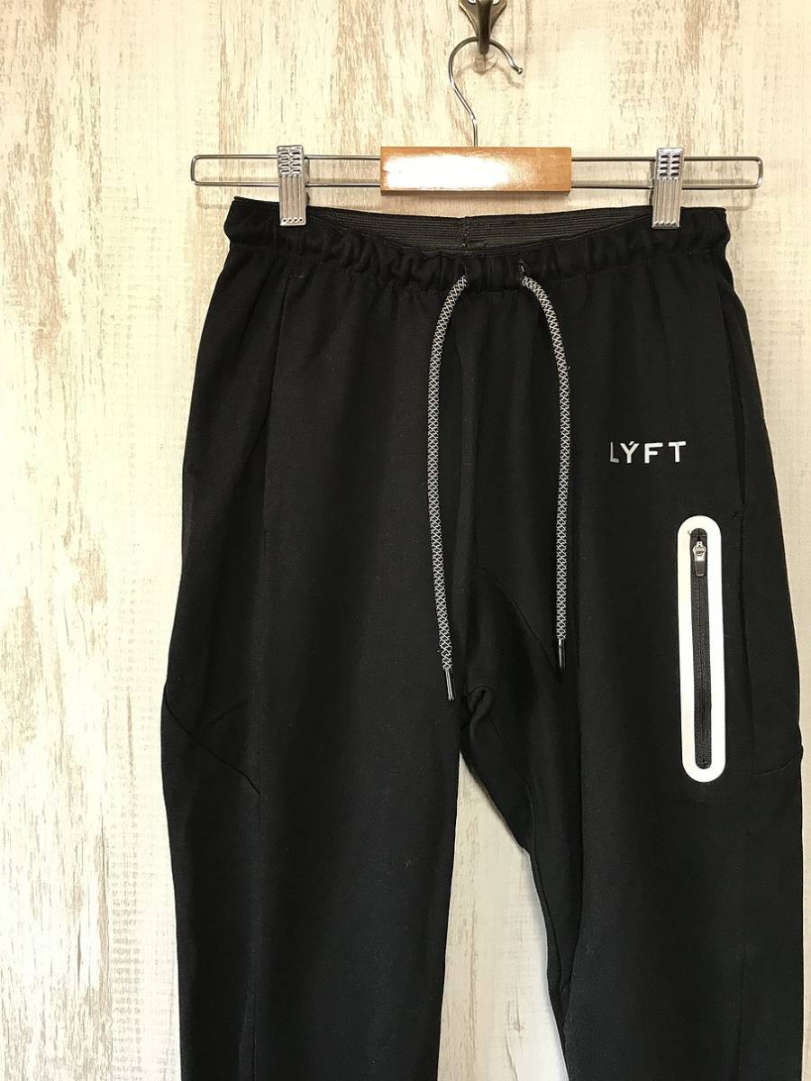 P755☆【テーパード トラックパンツ 黒】LYFT リフト ジャージ M LYFT