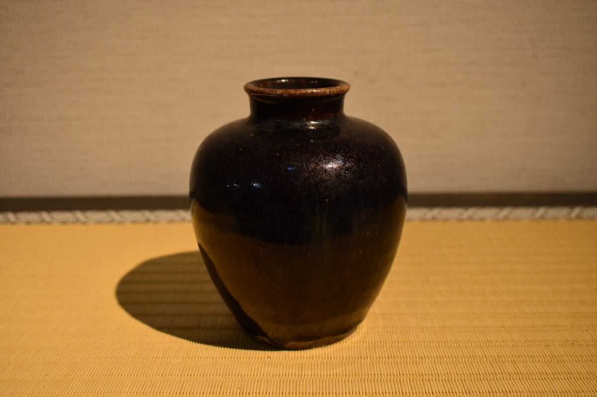 GE】M577【コレクター所蔵品】時代 河南天目壺 /中国古玩 朝鮮美術