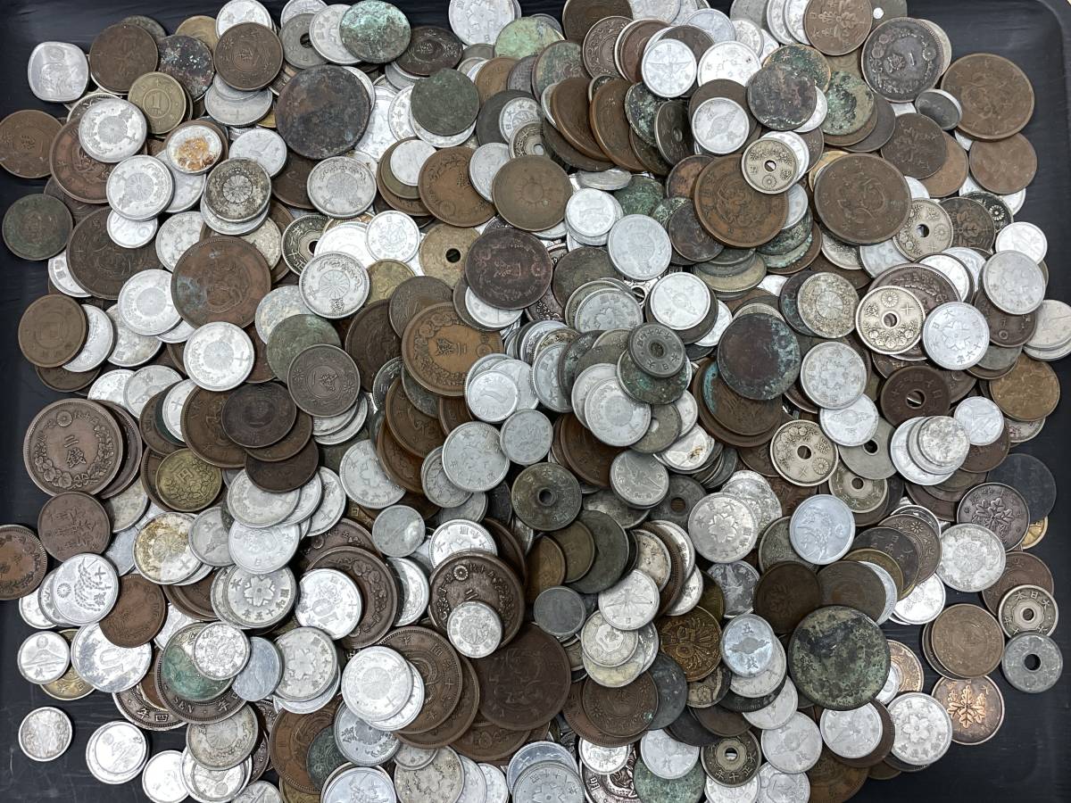 1円 ～ 古銭 まとめ 旧 硬貨 古 硬貨 紙幣 紙幣 日本円 総重量 3kg 以上