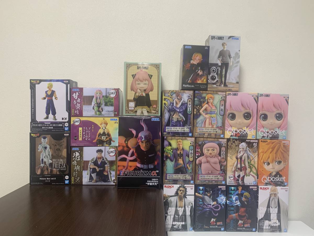 フィギュアまとめ売りドラゴンボールシリーズ ワンピース ブリーチ鬼滅の刃 スパイファミリーSPY×FAMILY NARUTO ナルト 異世界おじさん 