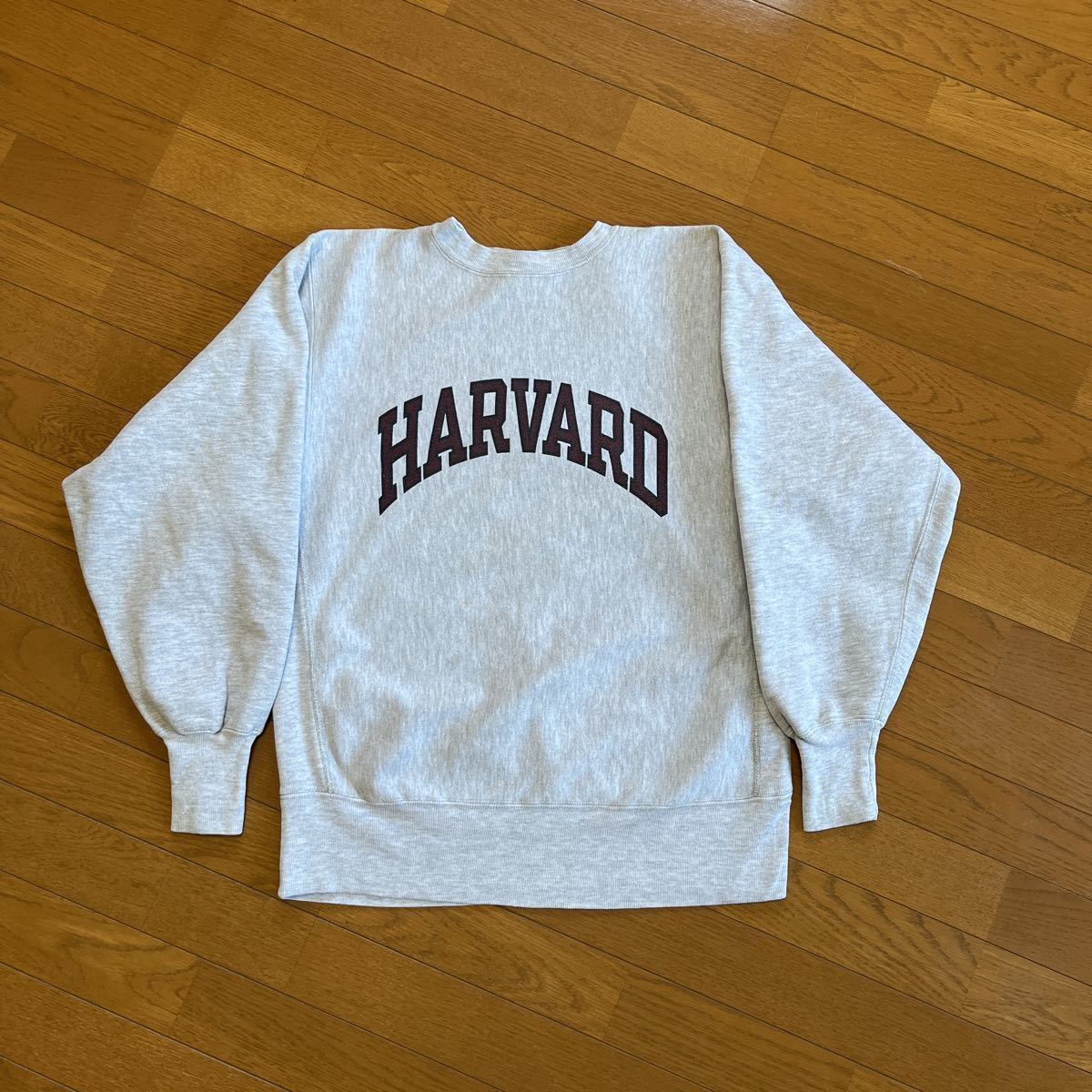 90s チャンピオンリバースウィーブ　クルーネックスウェット　L ハーバード　MADE IN USA